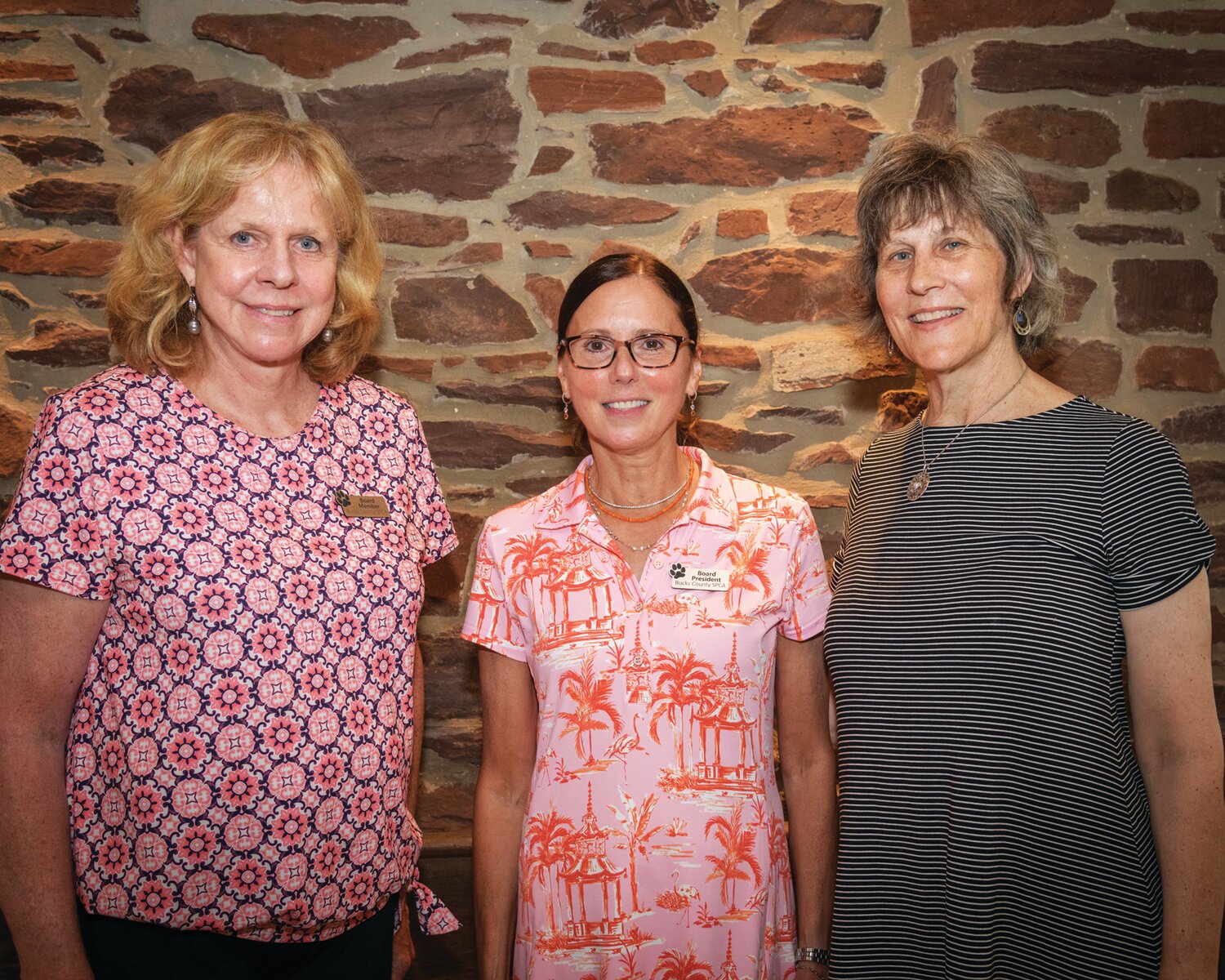 Bucks County SPCA Board members and event committee members Barb Gale, Maria Wirths and Dianne Magee.