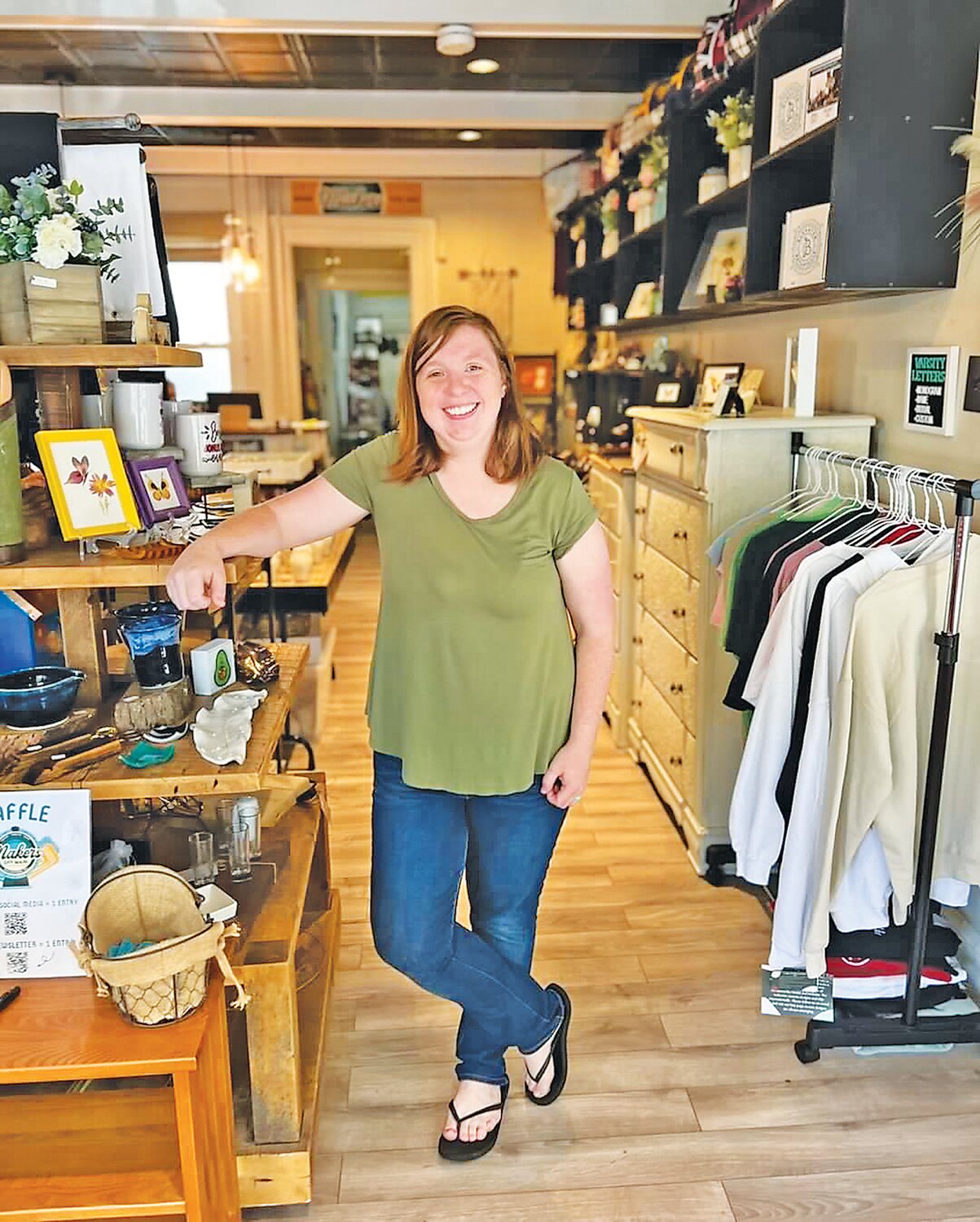 Jessica Babb stands inside her Makers Off Main shop in Doylestown.