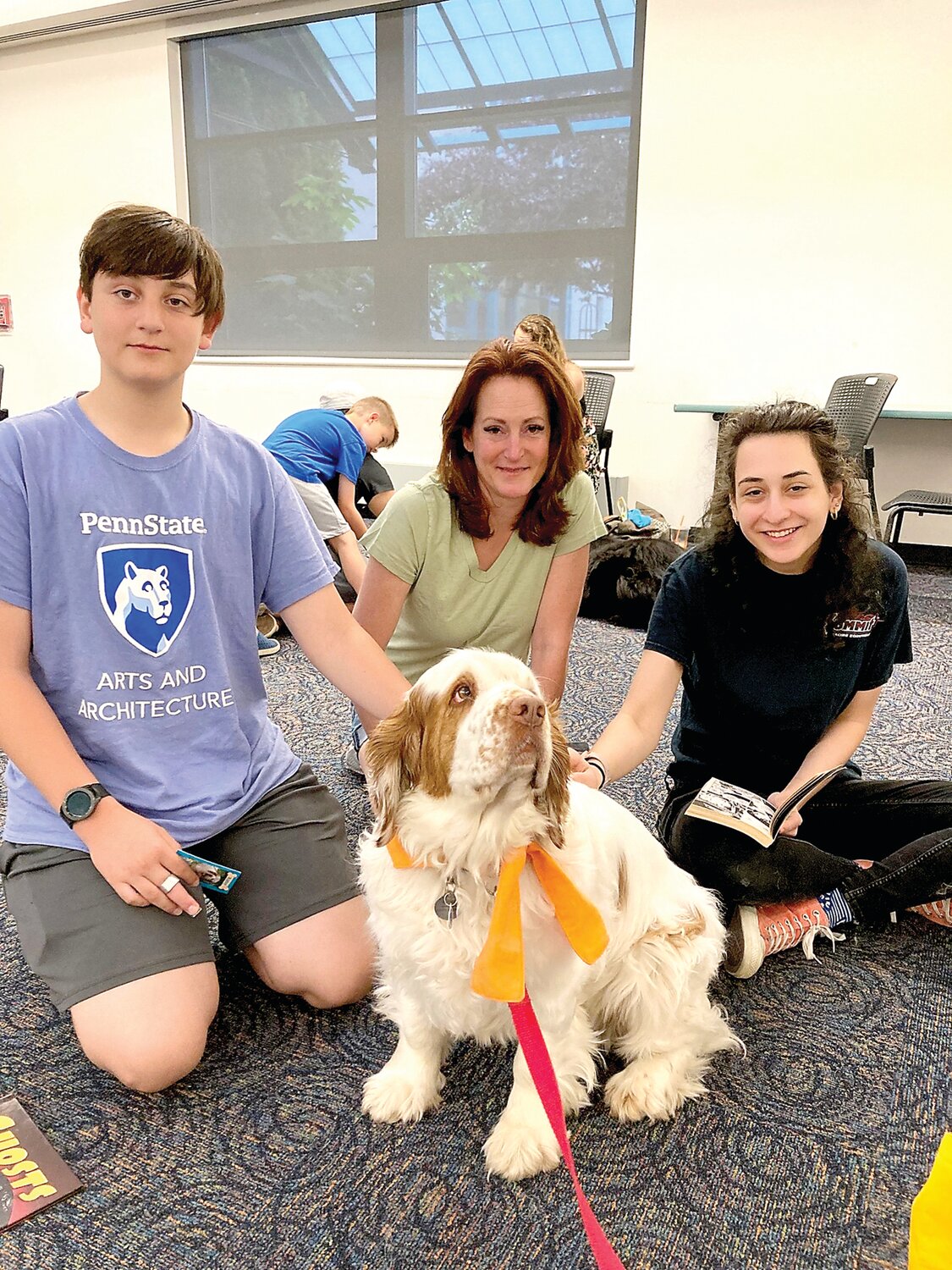Reading to the Dogs begins again Sept. 9, in the Pearl Buck Room of the Doylestown Library. The Friends of the Doylestown Library is encouraging all members of the family to join in and read to the therapy dogs.