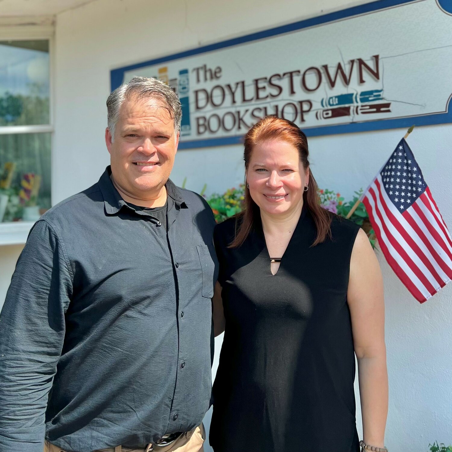 Damian and Lauren Ford are the new owners of both the Doylestown and Lahaska bookshops. They will formally take over Jan. 1, 2024, when former owner Glenda Childs turns over the reins.