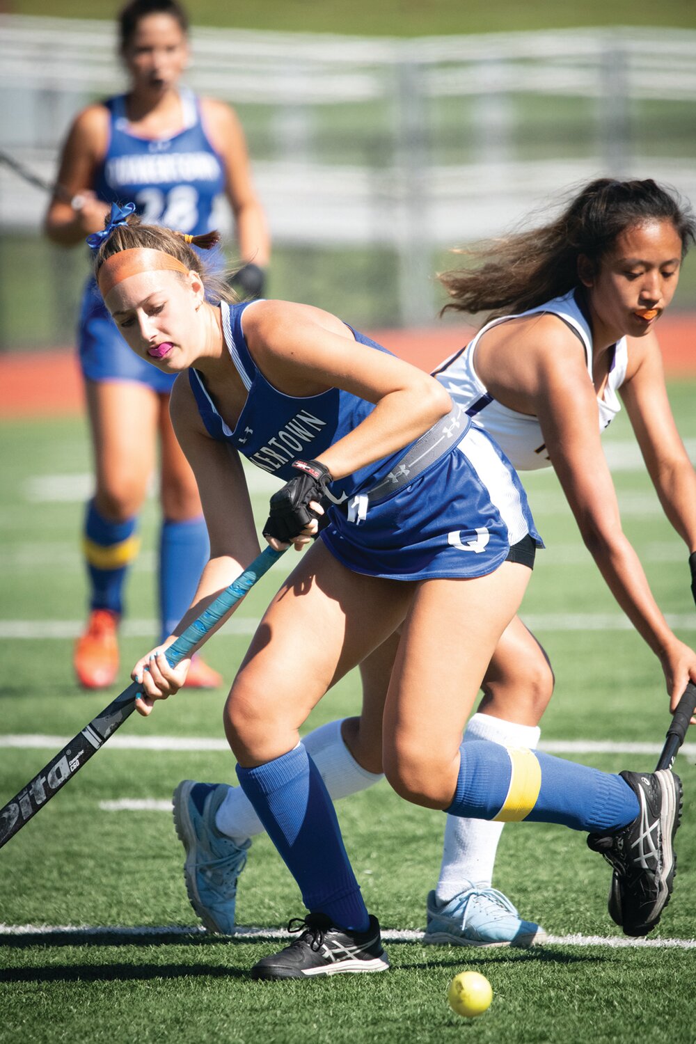Quakertown’s Kiera Gallagher chases after the ball.