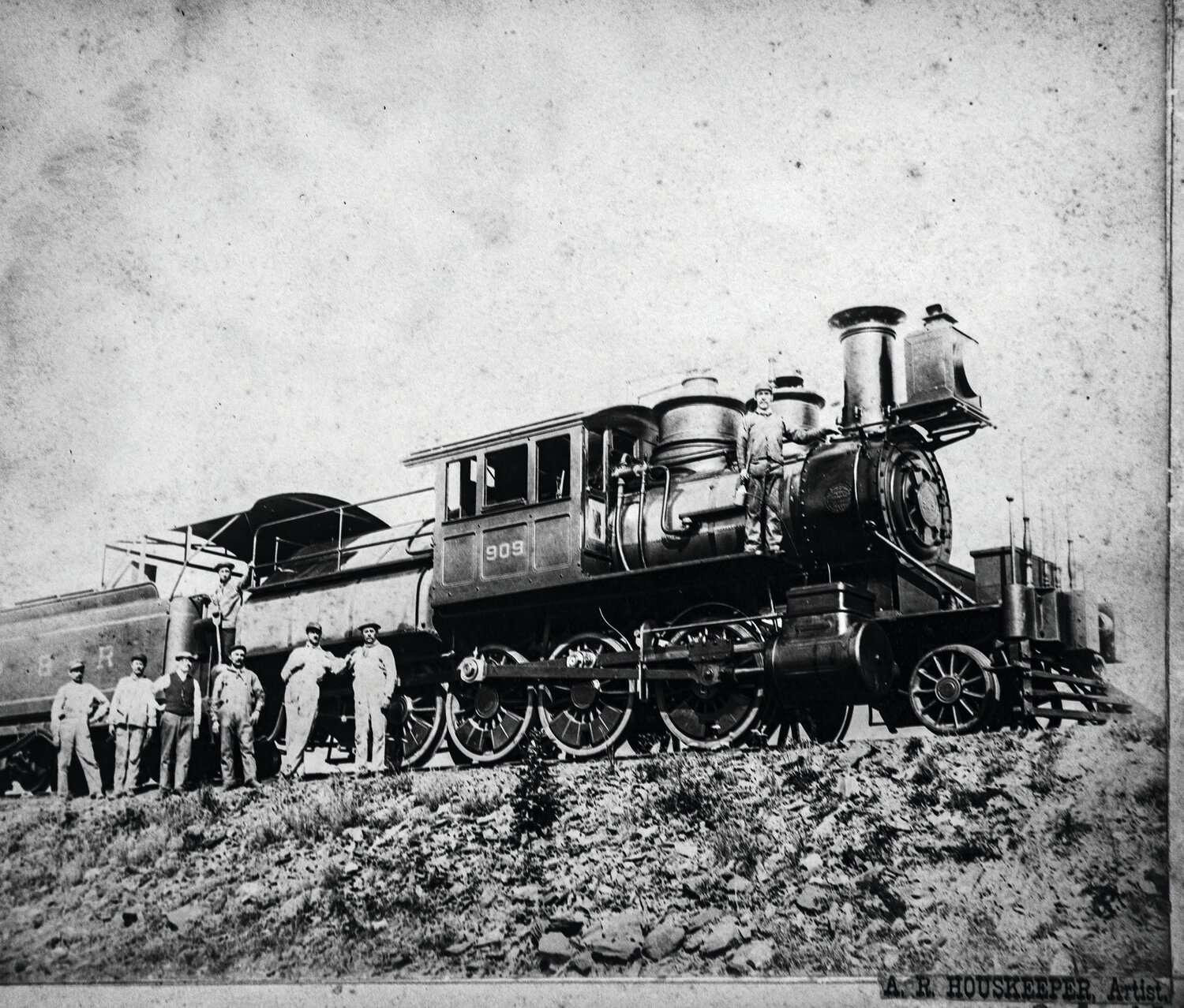 The first trains rolled into Perkasie in late 1856 though this photo is dated 1888.