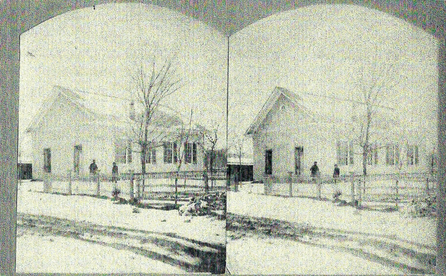 The first known photograph of the church in Lahaska.