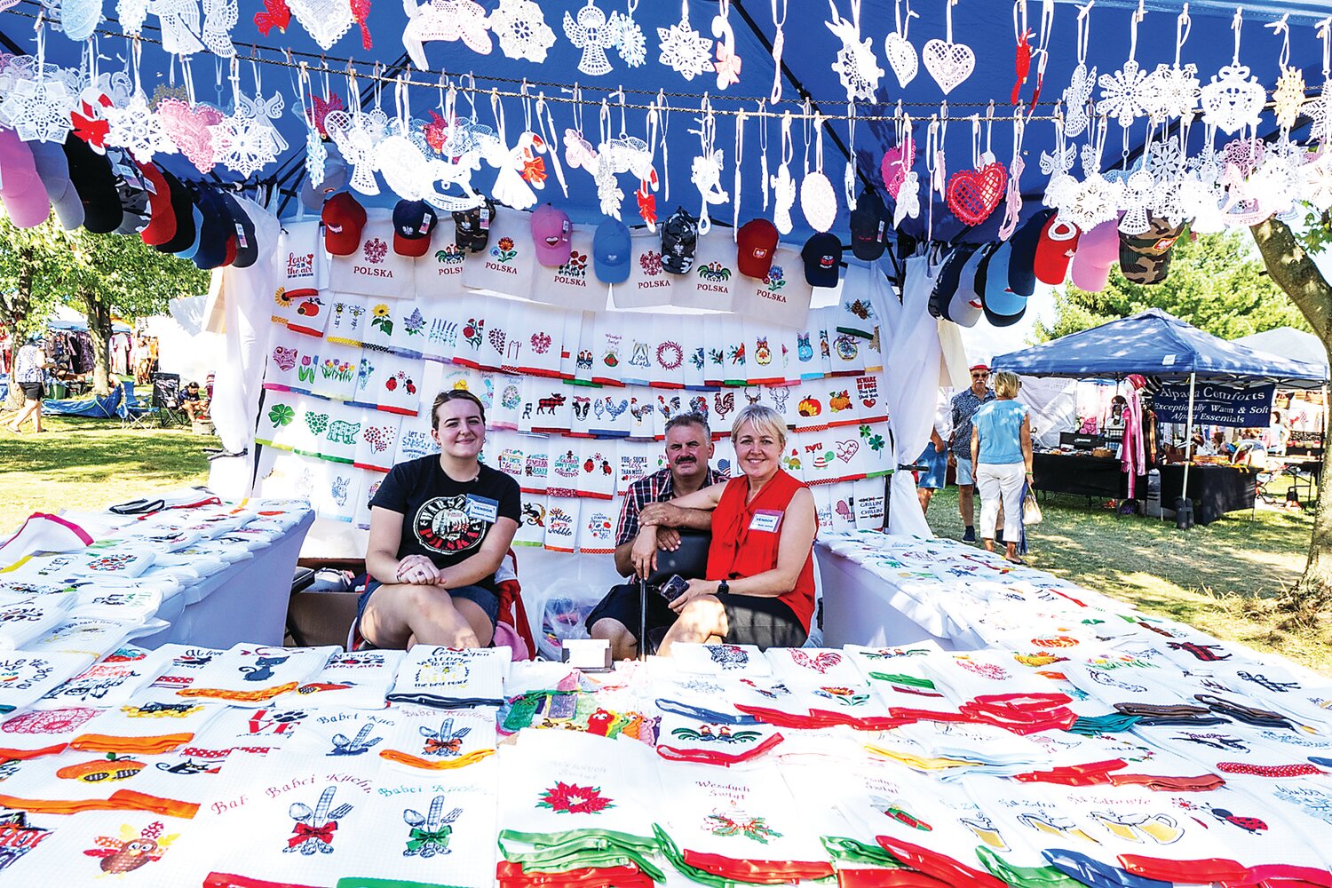 Artisans sell traditional, Polish handmade items during the 57th annual Polish American Family Festival & Country Fair 2023 Sunday at Our Lady of Czestochowa in New Britain Township. The fair continues this weekend.