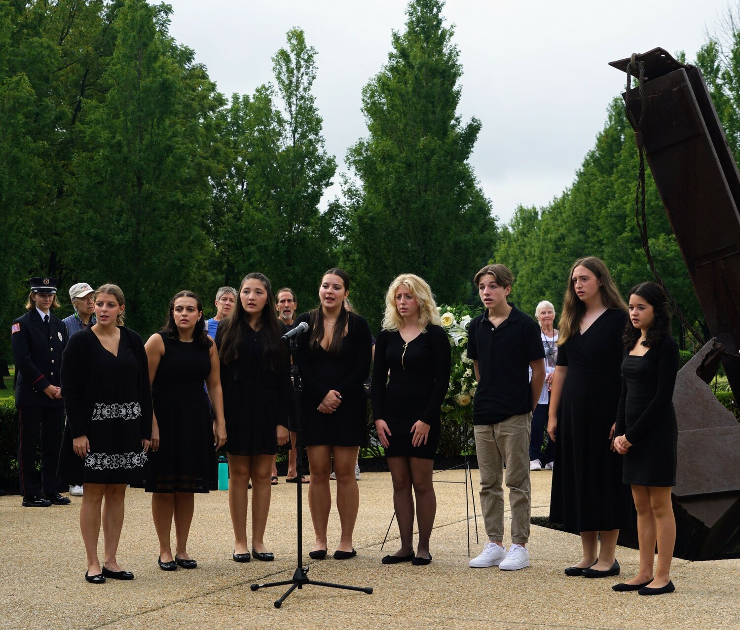 Stars of Tomorrow singers performed a number of moving pieces during Monday’s ceremony at The Garden of Reflection.