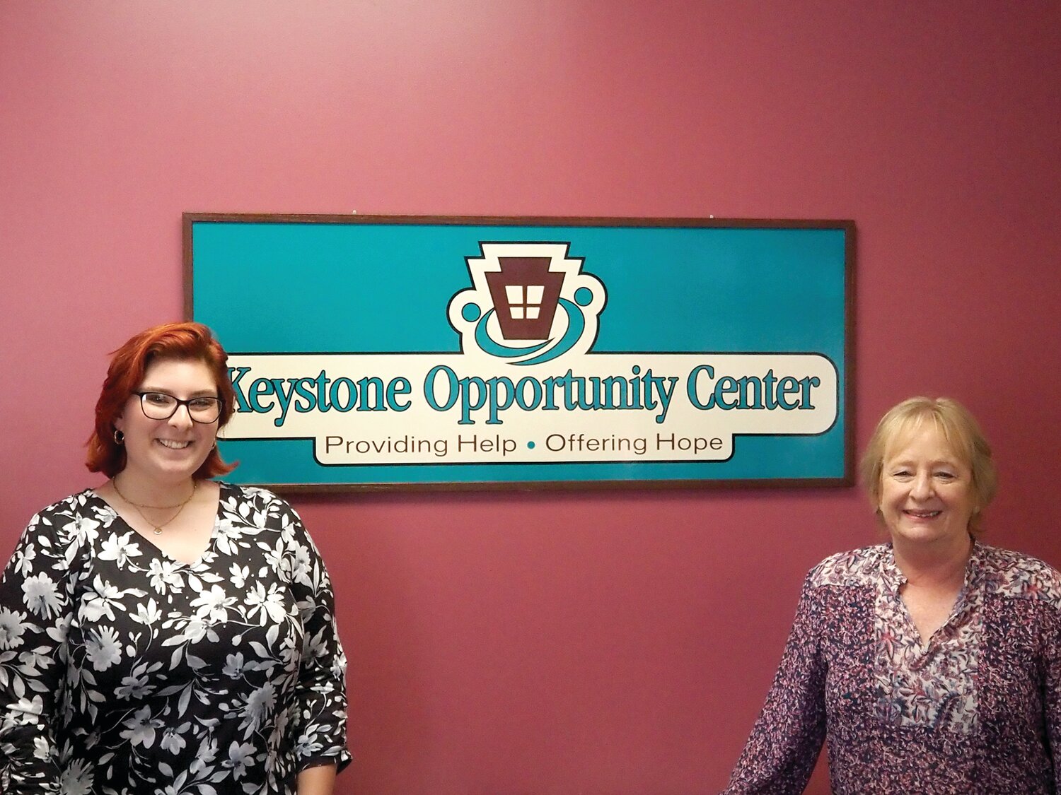 Keystone Opportunity Center’s Clarice Foster and Cindy Dembrosky.