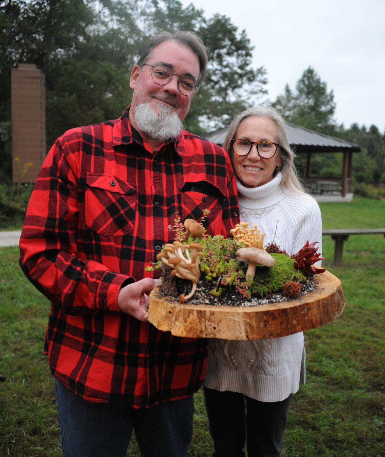 Andy Young and Carol Weston, who made the nature centerpieces.