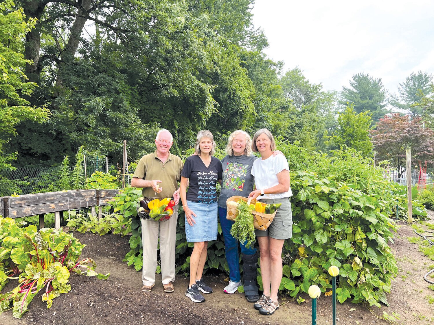 God's Garden of Eatin' volunteers and DUMC members, from left, are Dave Merrick, Rhelda Richards, Barb Rocca and Janet Nier.
