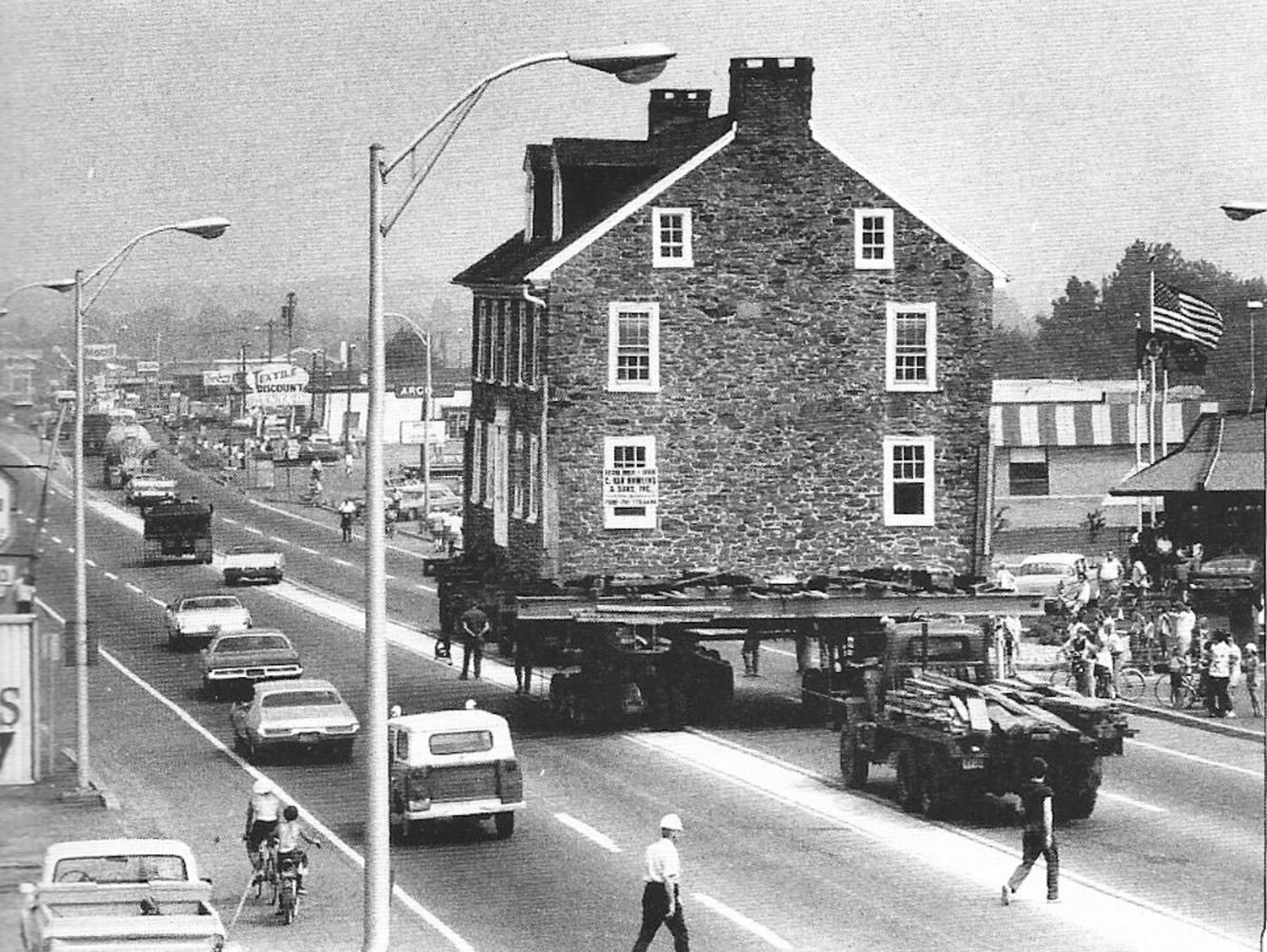 In 1974, Quakertown Historical Society raised the $40,000 it needed to save the Burgess Folke House by having it moved to clear the way for the Country Square Shopping Center.