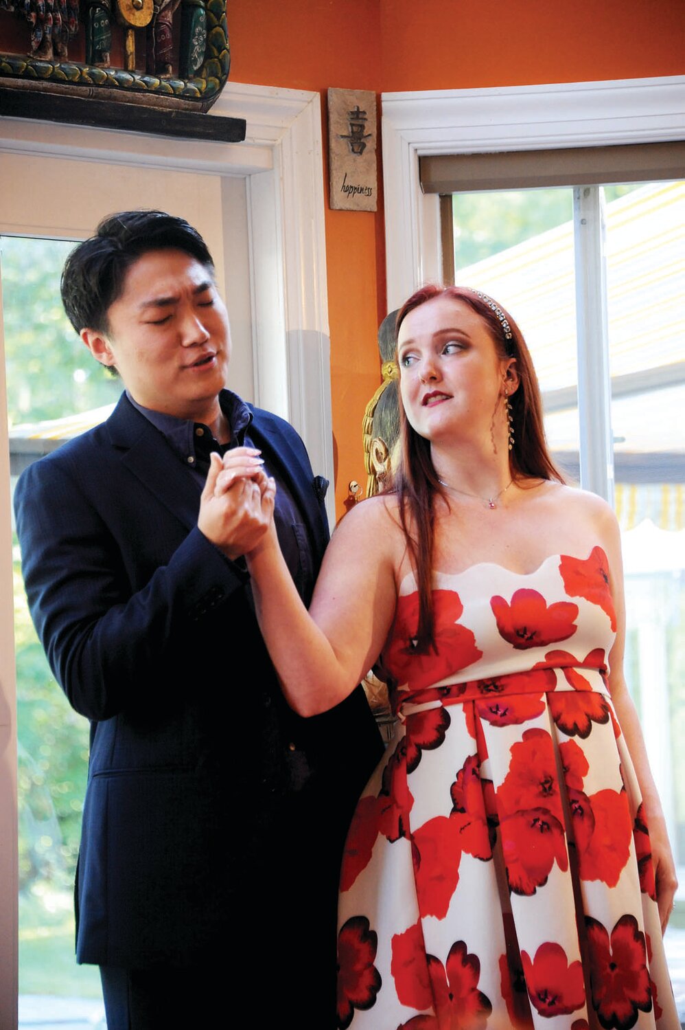 Nan Wang, bass-baritone, firs-year resident artist, and Veronica Riceher, soprano.