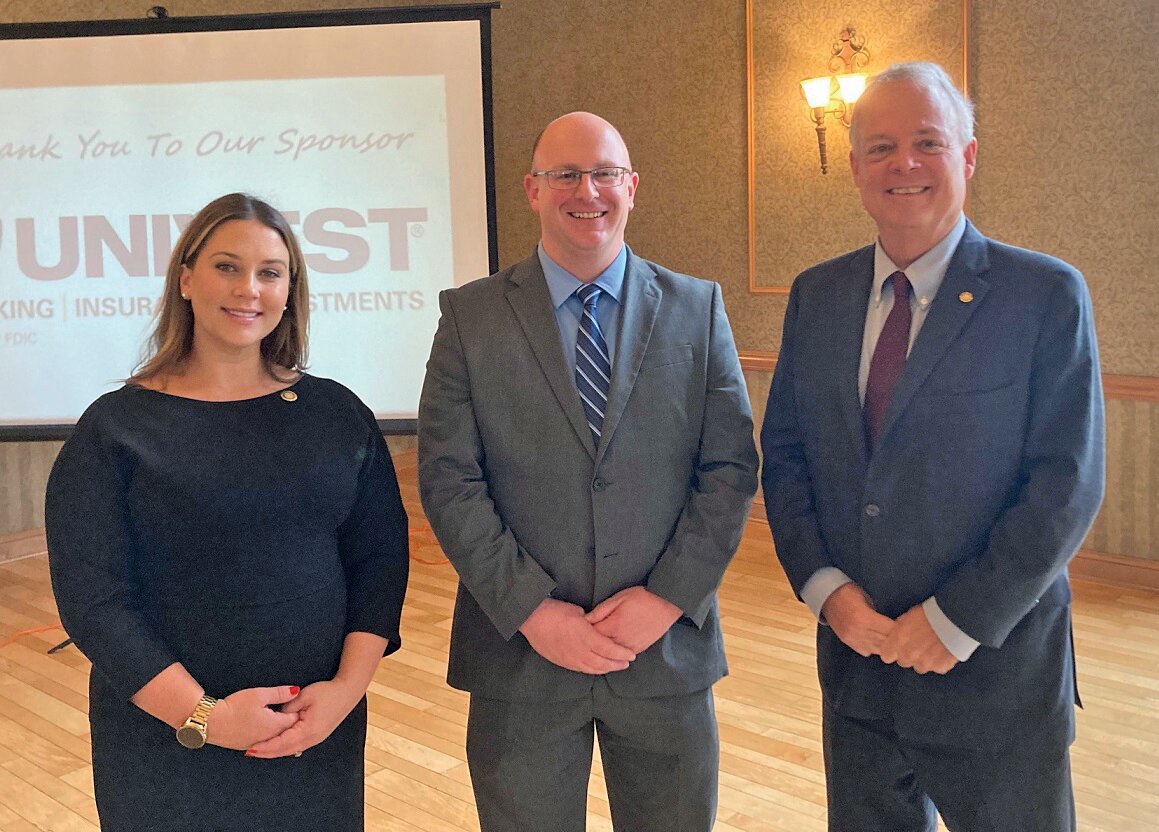 State Rep. Shelby Labs, R-143, TMA Bucks executive director Steve Noll and state Rep. Perry Warren, D-31, talked transportation Friday at a breakfast event at Northampton Valley Country Club in Richboro.