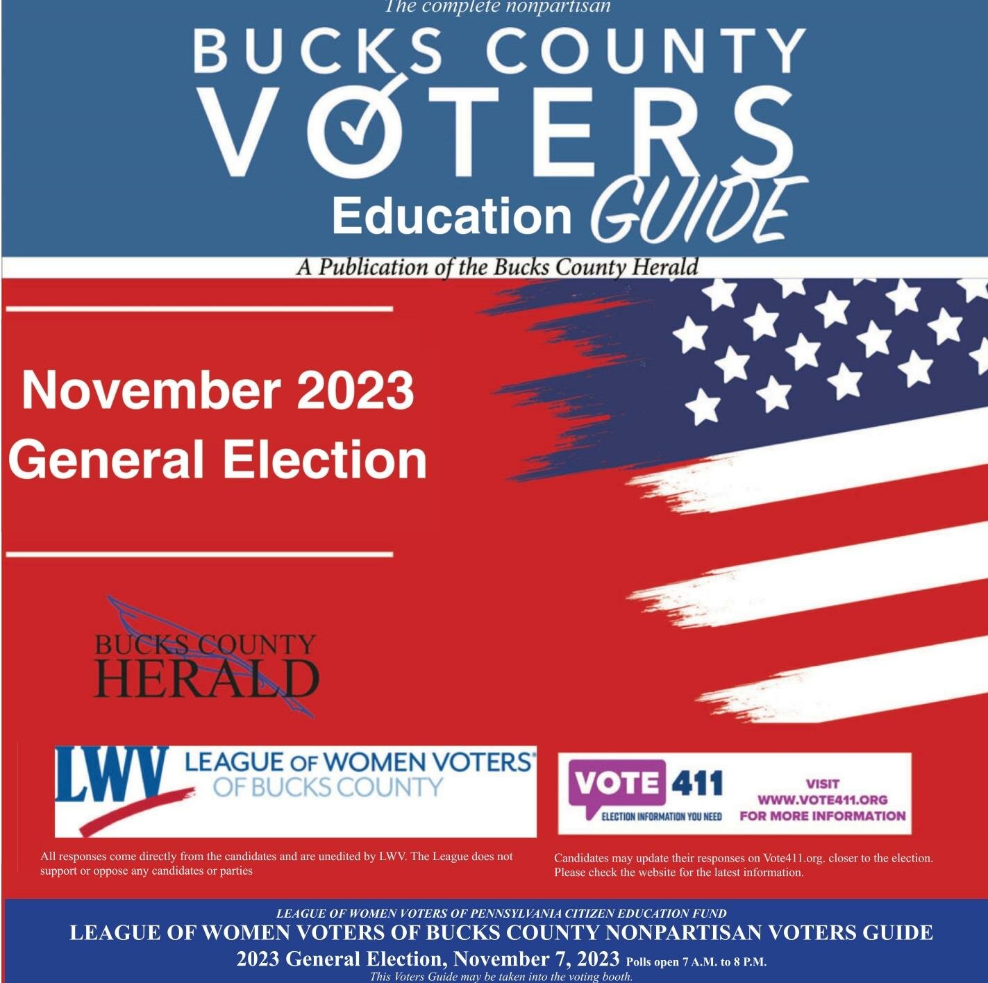 Bucks County Voters Education Guide: November 2023 General Election