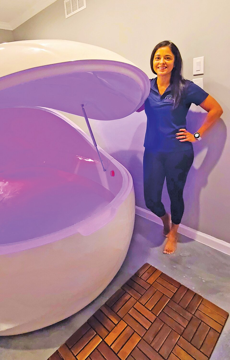 Migdalia Costante, owner of Doylestown Float Studio, which is participating in a new program that enables Kin Wellness and Support Center to send patients and caregivers to partner salons and spas to receive free treatments.