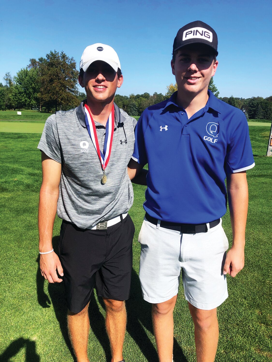 Quakertown teammates Brady Gallagher, the first Panther to win a Surburban One League golf title, and Issac Mattern both qualified for districts this year.
