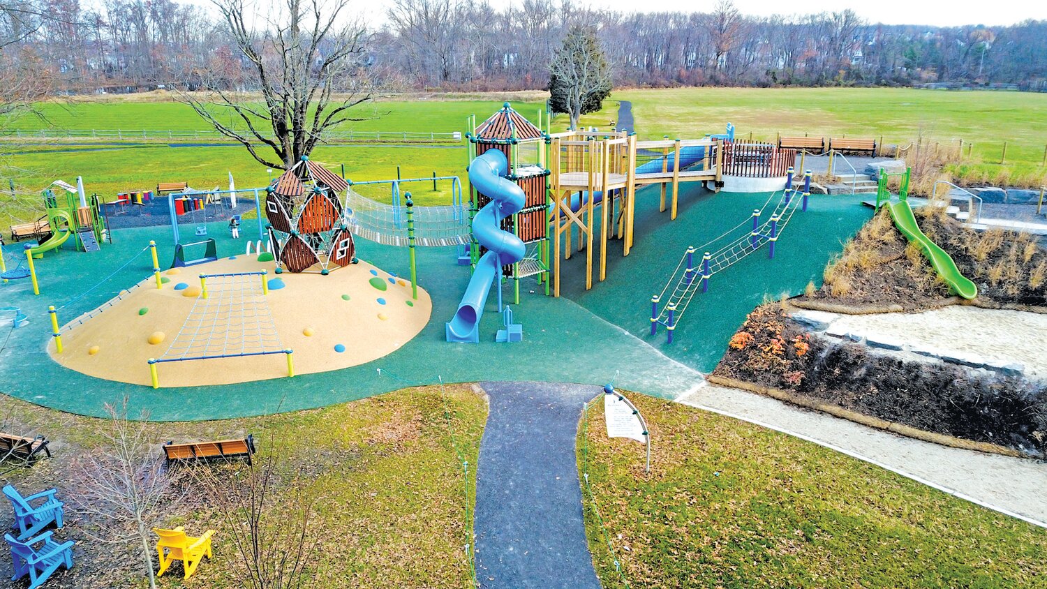 The inclusive Lions Pride Park, a 17-acre, Americans with Disabilities Act-compliant park in Warrington, is the result of a partnership between the township and its Lions Club.