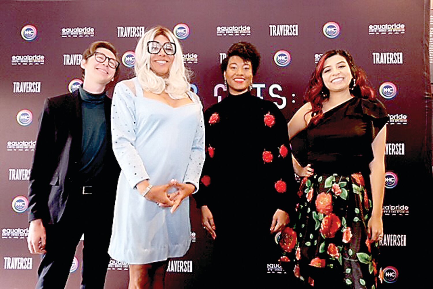 The “Queer Cuts: New Hope” filmmakers, from left, are Hansen Bursic, Kase Peña, Natalie Jasmine Harris, and Kristal Sotomayor. Not pictured is filmmaker Joy Davenport.