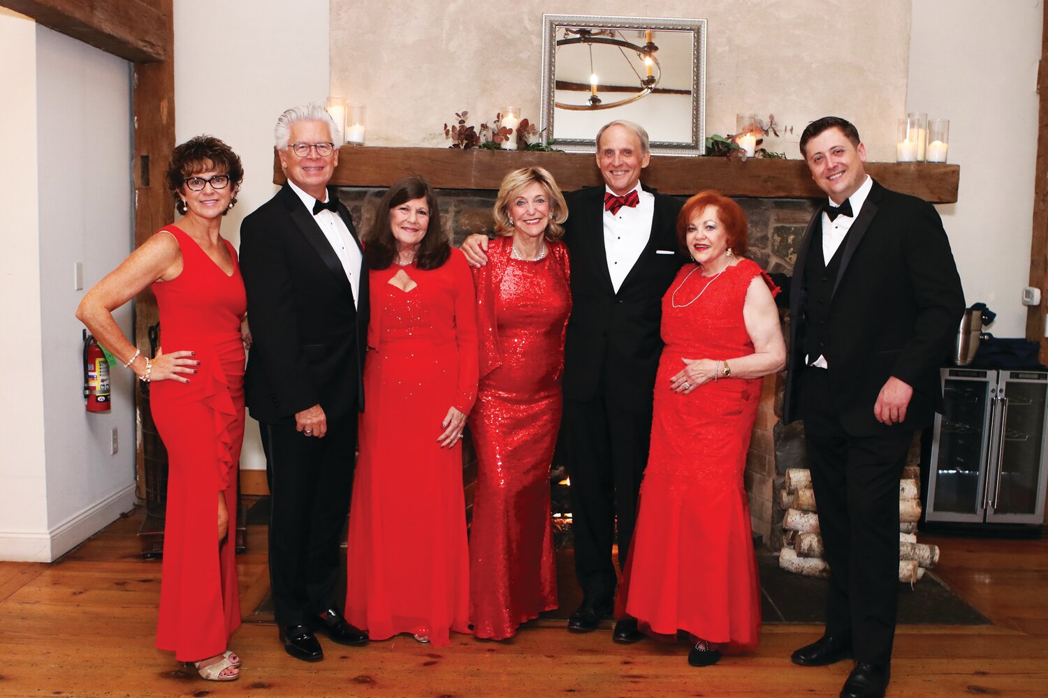 Beth Hohberger, Eric Hopkins, co-chair; Debbie Wagner, co-chair; Vail Garvin, John Bray, Barbara Donnelly Bentivoglio and Tony Bagonis, some of the members of the Red Ball Gala Committee.