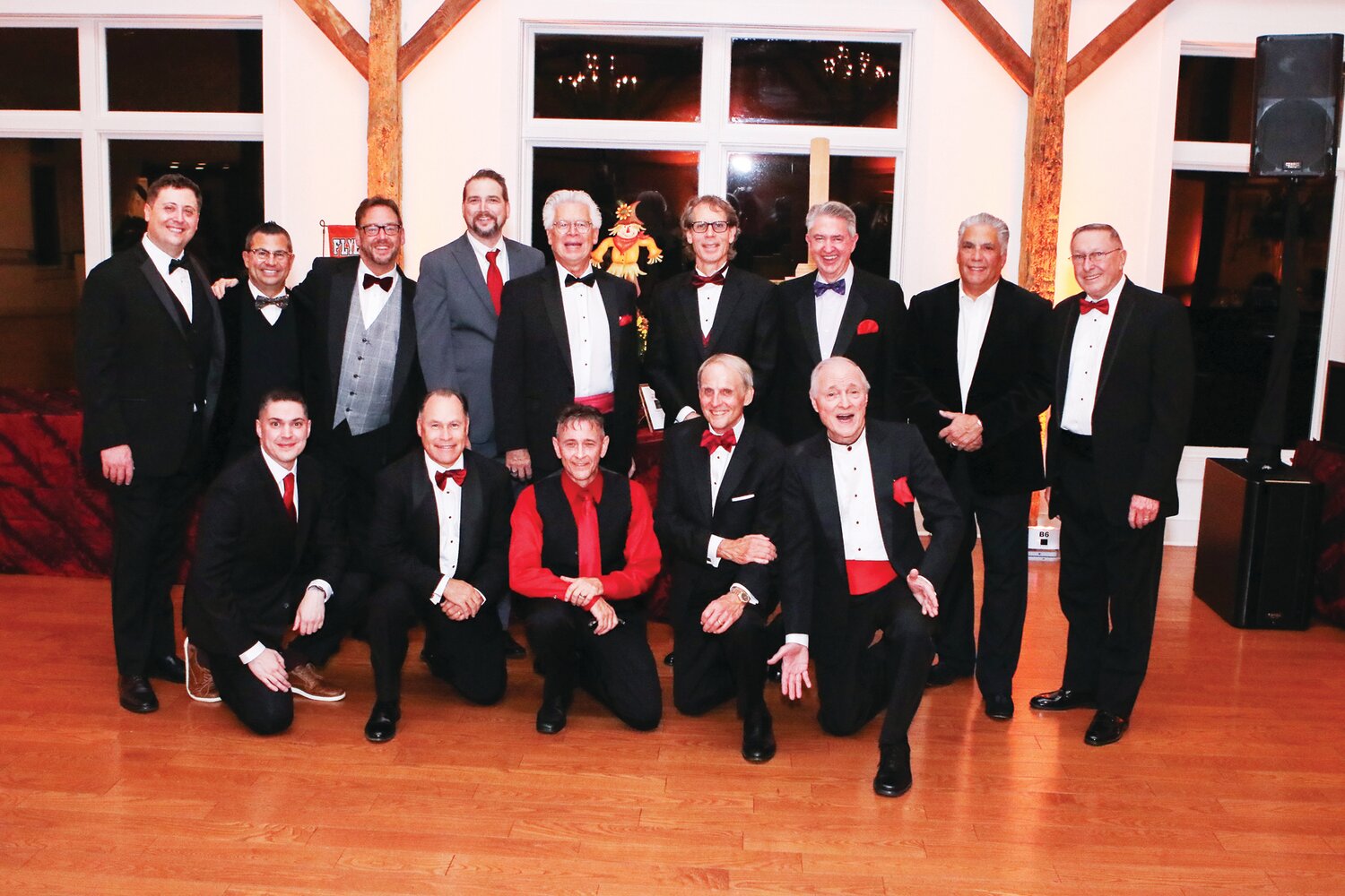 Gentlemen all dressed up for the Red Ball Gala.