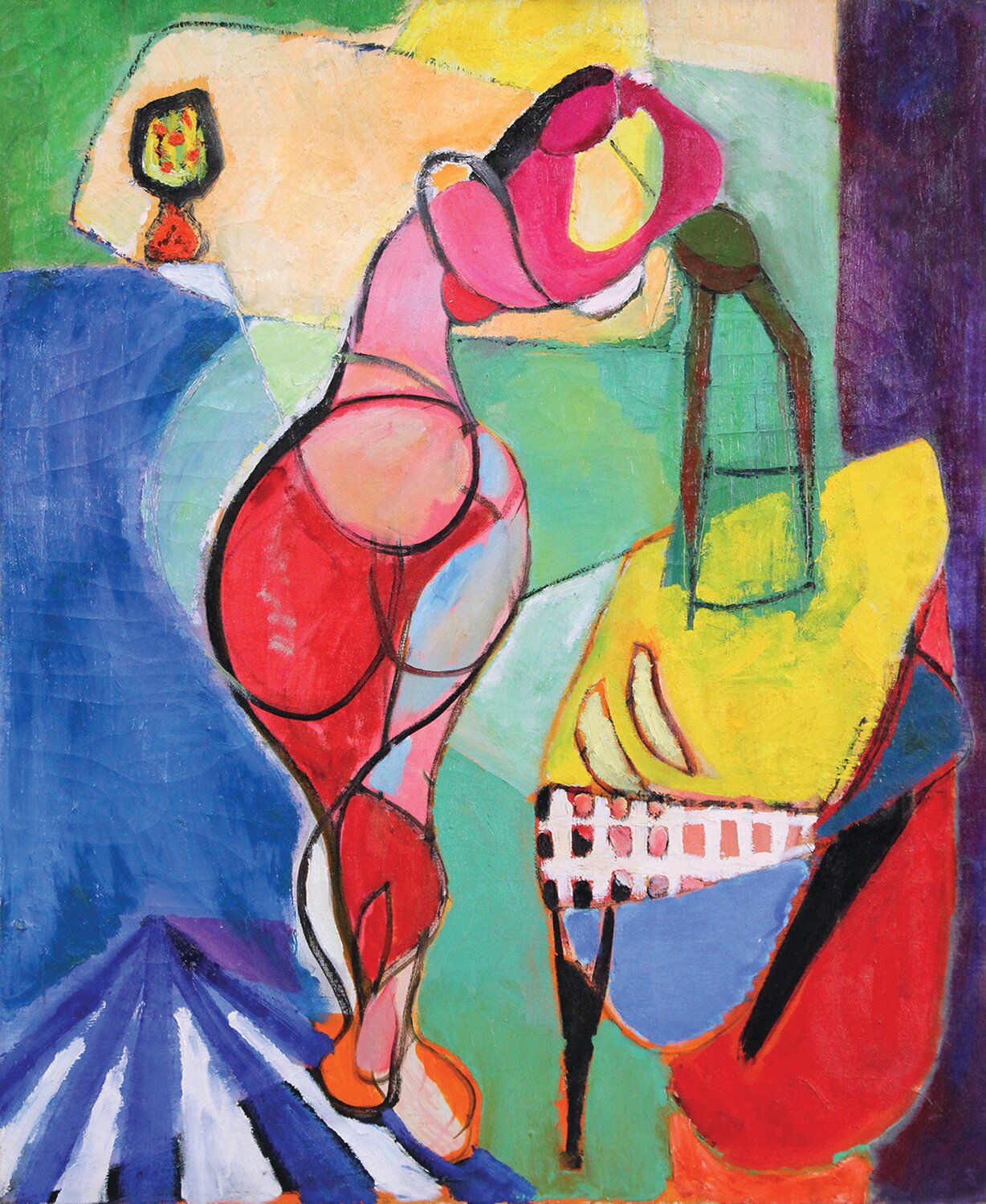 “Abstract Figure and Table Top Still Life” by Peter Miller.