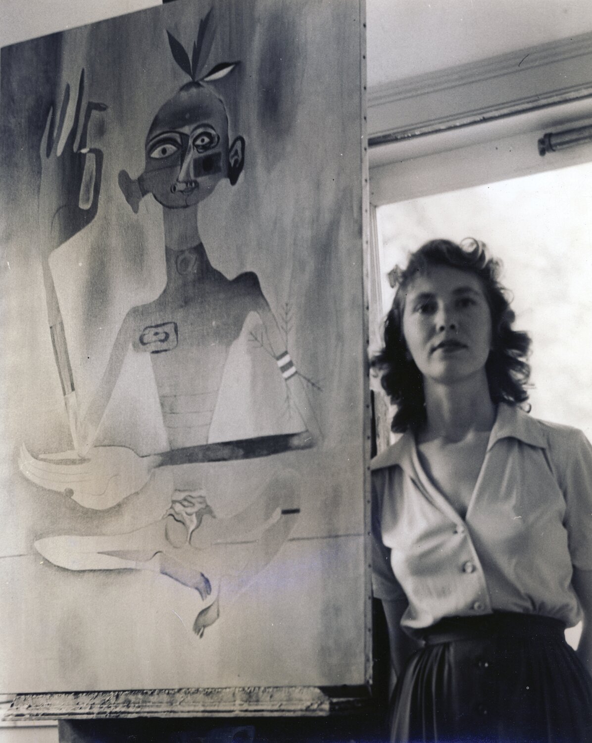 Peter Miller in her studio, circa 1945.