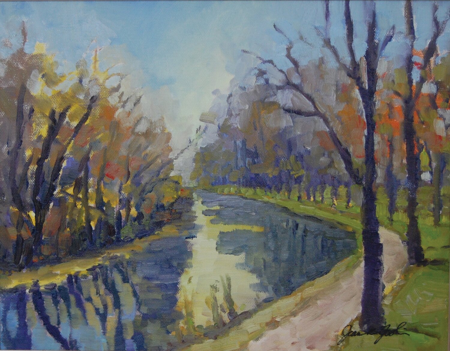 “On the Canal” is by Artsbridge artist Jean Joslin.