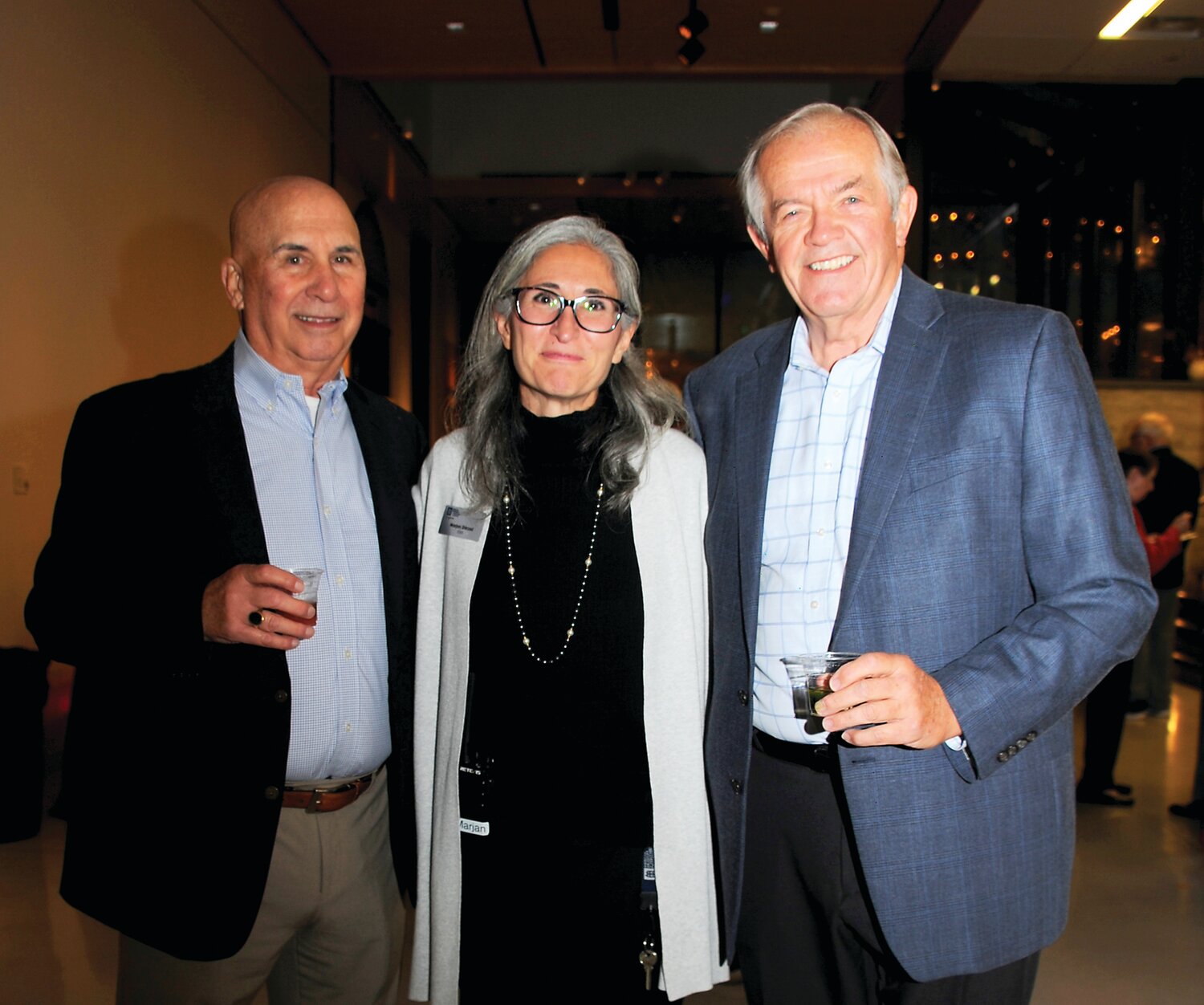 Fred Cresson, Marjan Shirzad and Ron Strouse, former mayor of Doylestown.