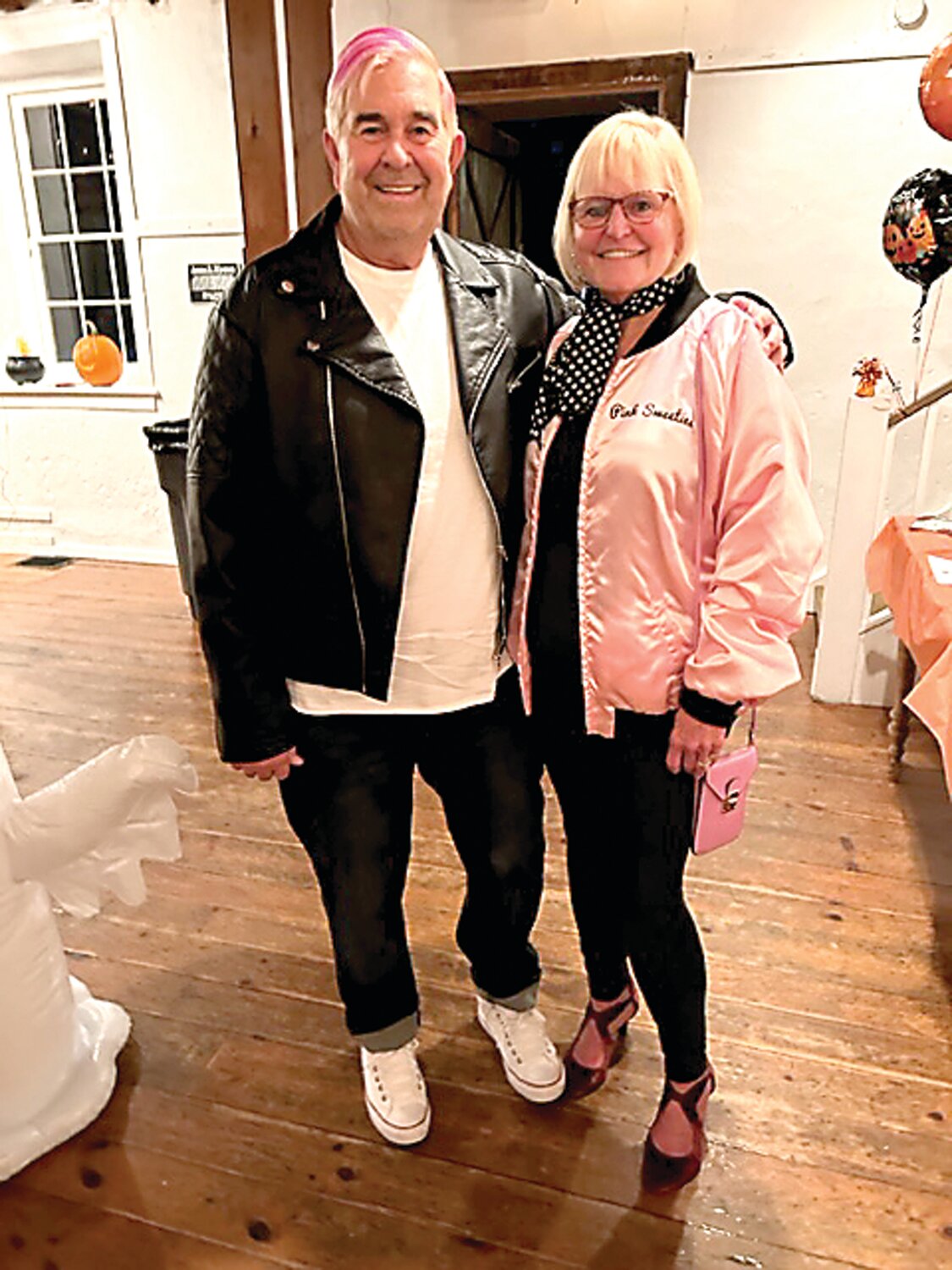 Dudley and Gretchen Rice in their “Grease” costumes.