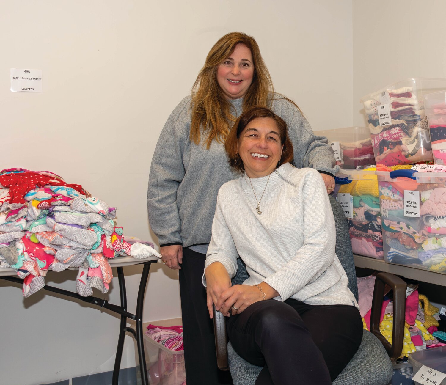 Laurieann Tebben, executive director, and Chris Berkowitz, operations director, run nonprofit The Baby Bureau, which provides everything babies need to those who need them most.