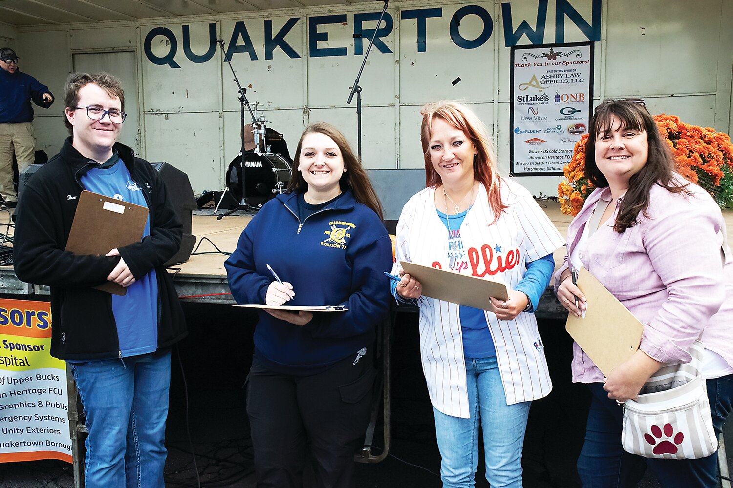 Quakertown Alive! crew and volunteers Brenden Keller, Ashley Evans, Dawn Premaza and Megan Flores-Brown.