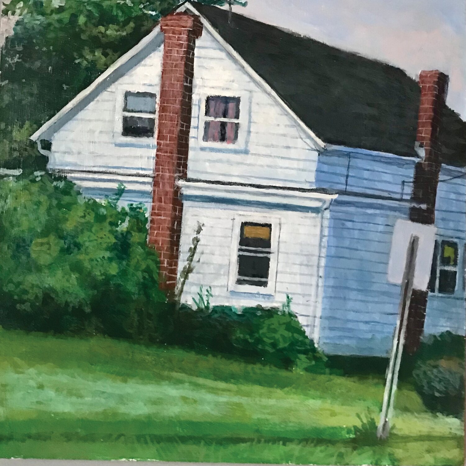 “Hunterdon White House” by Charles David Viera will be offered at the Clear the Studio benefit sale.