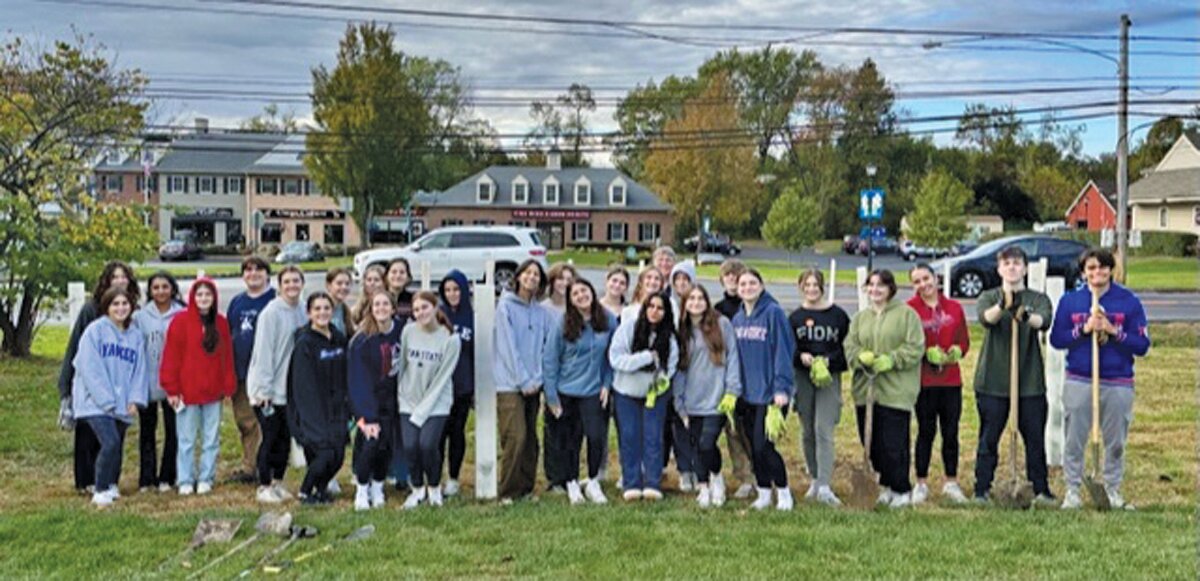 Students from Central Bucks East’s environmental club and the National Honor Society.