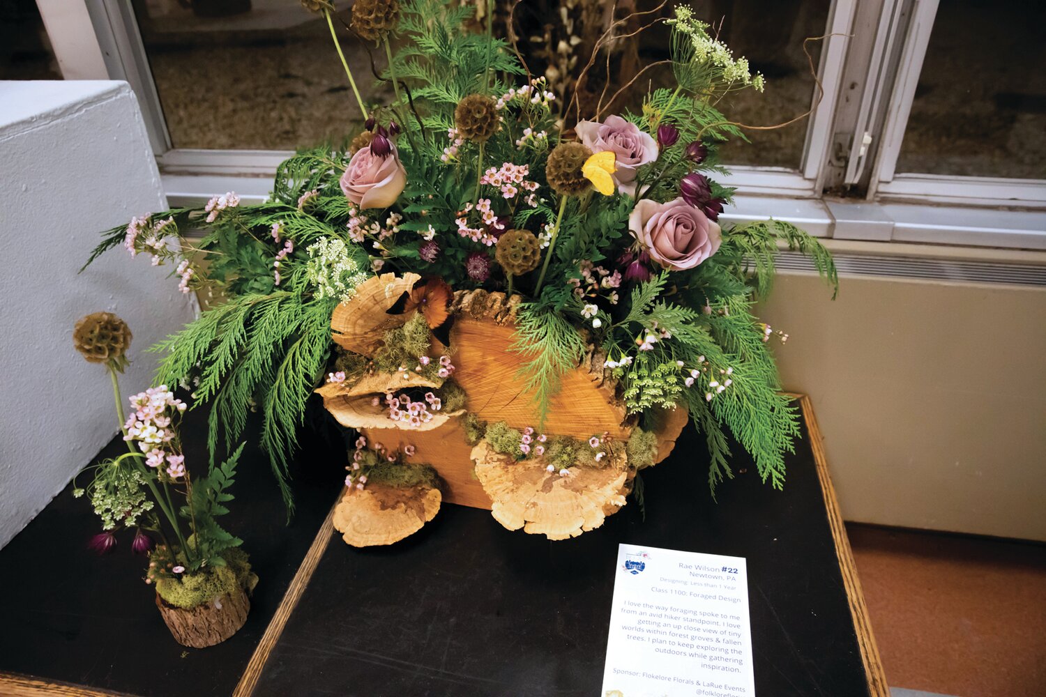 A sampling of the interpretive floral displays by Bucks County Community College students entered in the first annual “Art That Blooms” exhibition.