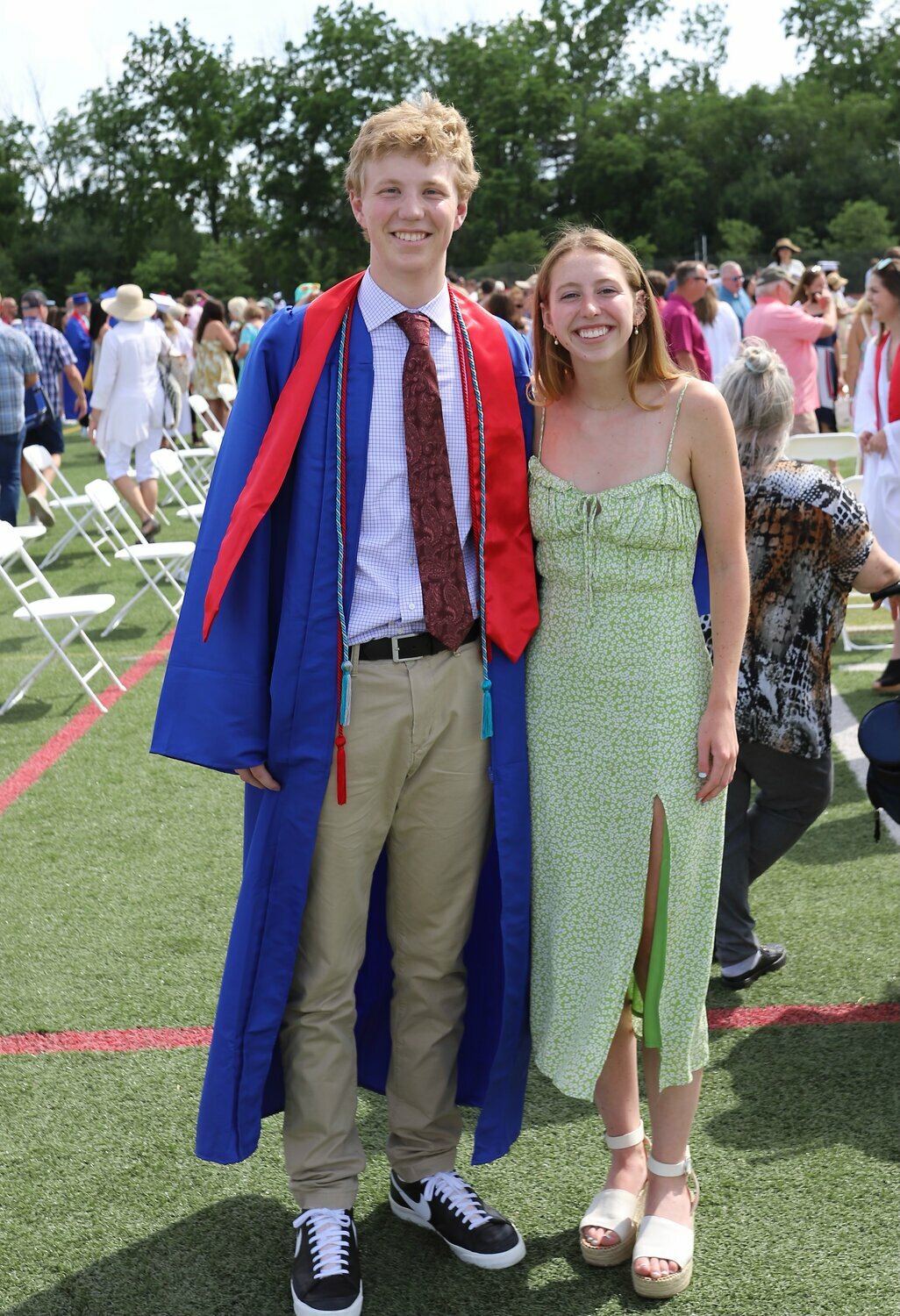 Connor Boyle and his sister, Mackenzie, at his high school graduation in June 2022.