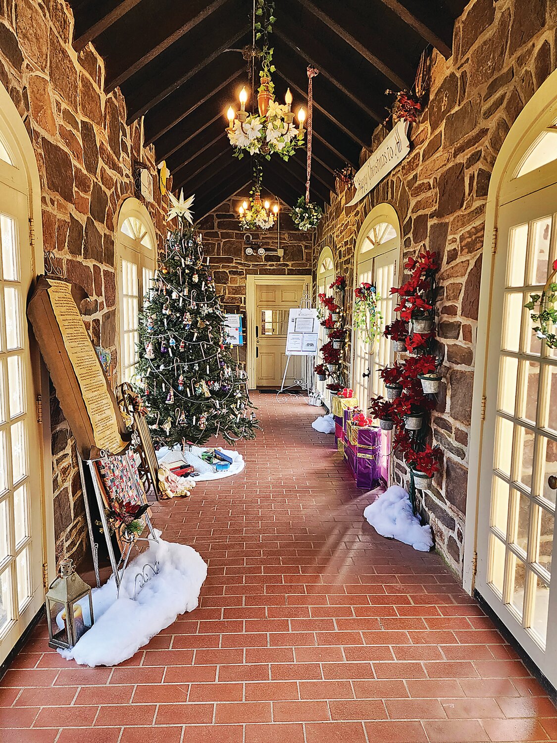 The breezeway decorated by the Village Improvement Association.