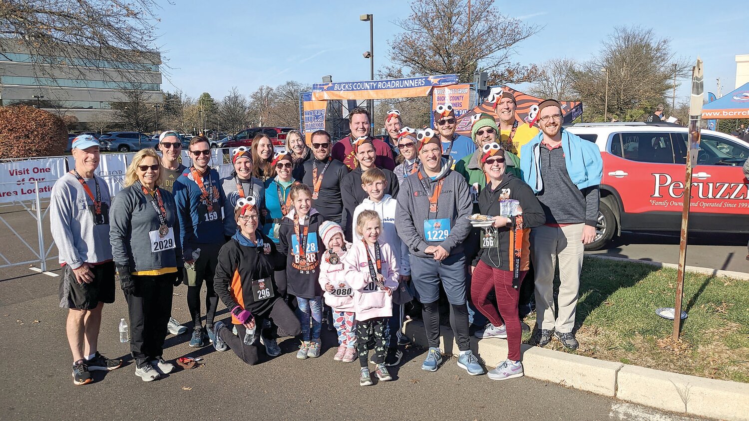The Haneman family gets together at the annual Bucks County Roadrunners Club Thanksgiving Day race.