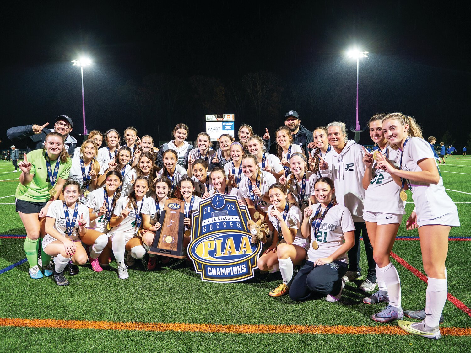 The Pennridge girls soccer team defeated Conestoga 4-1 Friday for the PIAA Class 4A soccer championship.