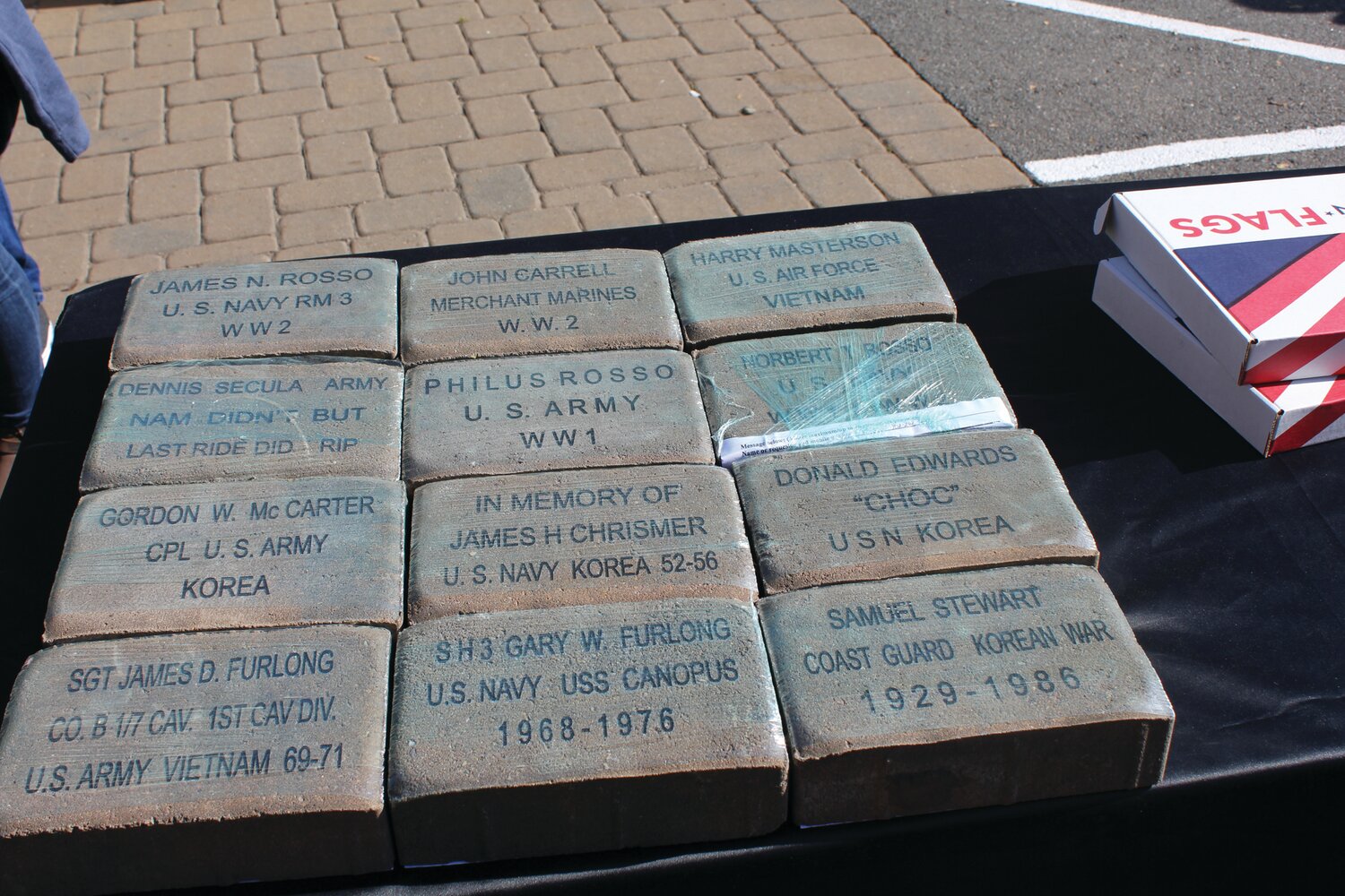 A memorial pavers program recognizes local veterans in perpetuity from the community and veteran organizations. The pavers are installed at the Lambertville Veterans building. This is an ongoing program open all year – 13 new installations were recognized this year.