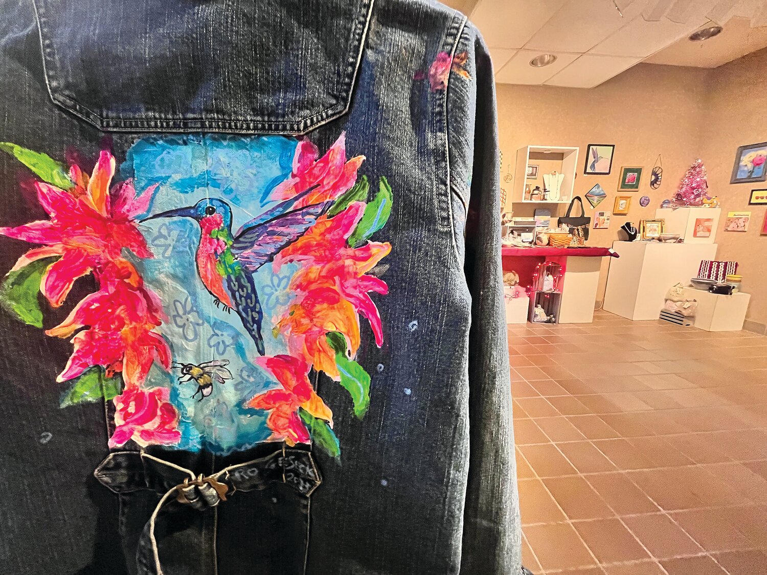 This “Geseck Jacket” is among the items for sale at The Baum School of Art’s Handmade Holiday Gift Shop.