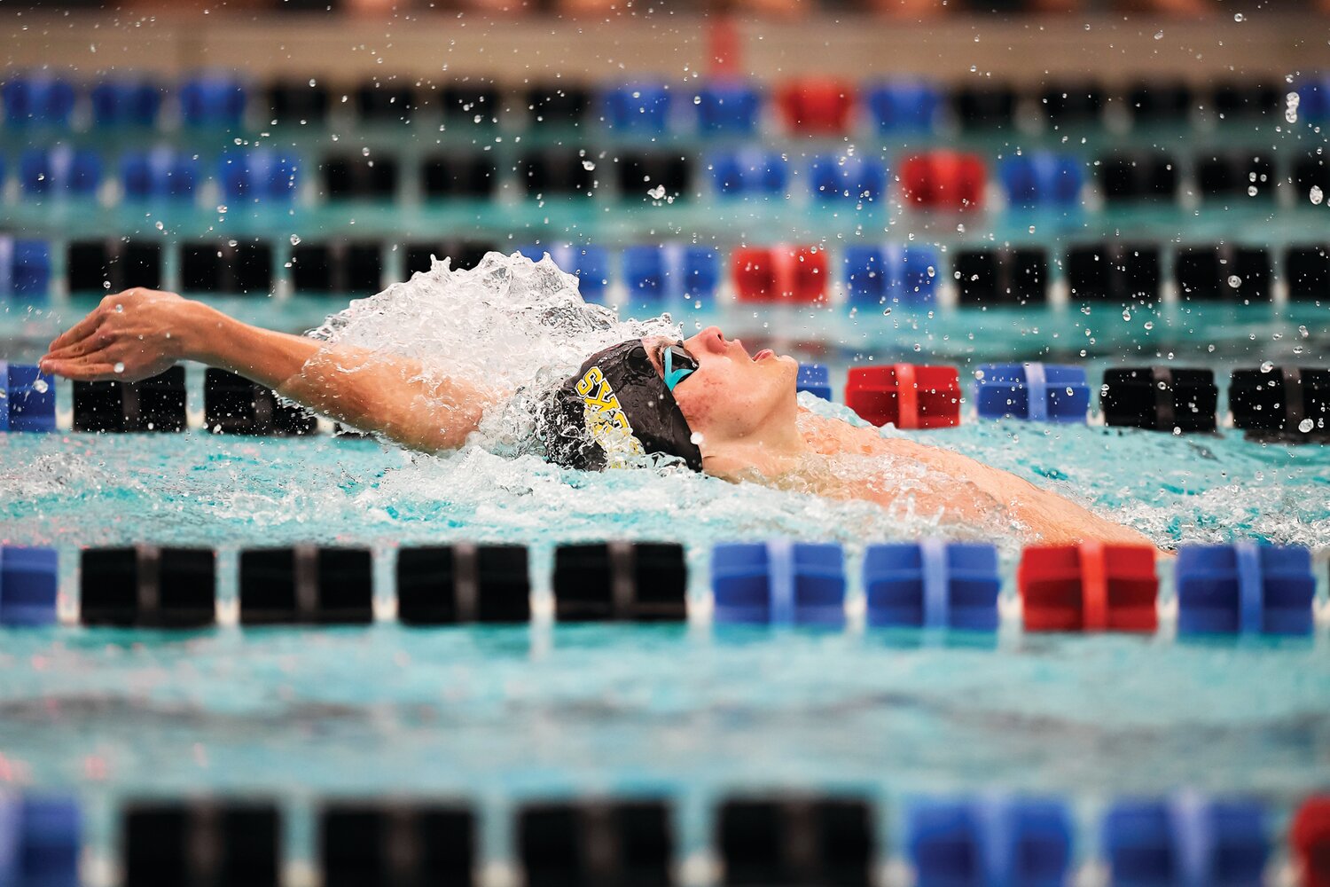 Central Bucks West’s Blaise Hofmann swims in the 200 individual medley during the Central Bucks West-Council Rock North meet Tuesday.