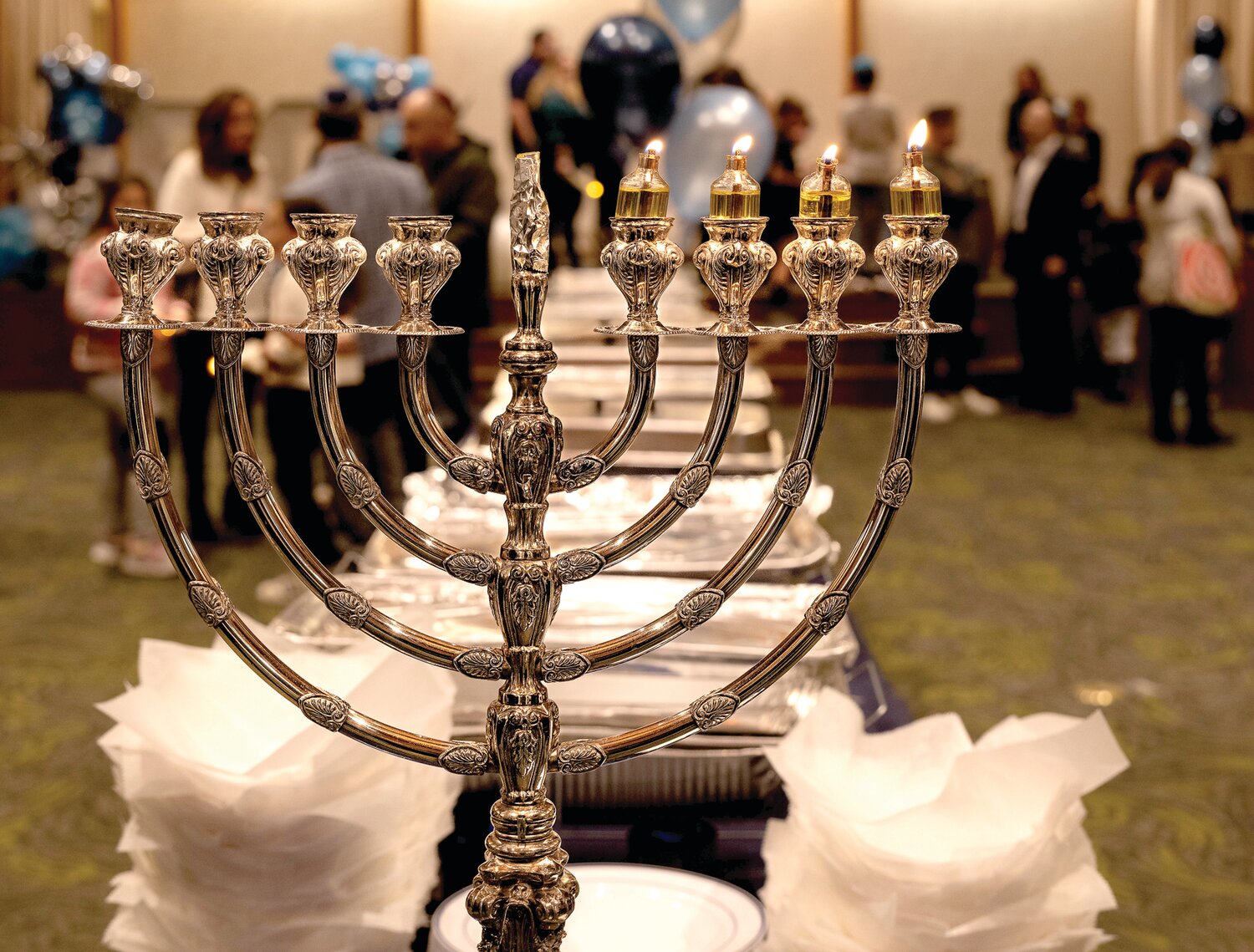 A symbol of light, the menorah represents Jewish pride and devotion to heritage.