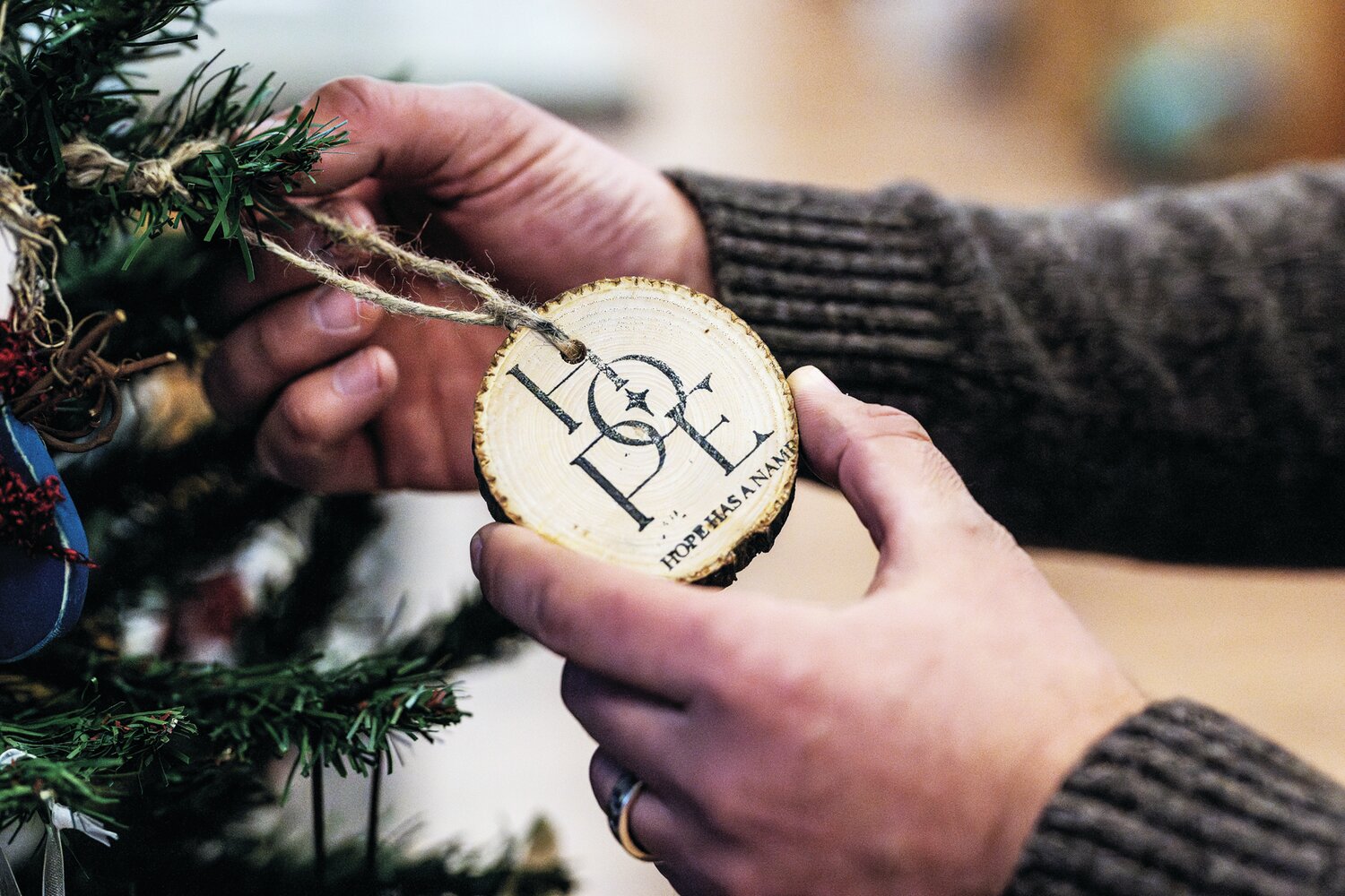 An ornament that reads “Hope” hangs on a Christmas tree at Worthwhile Thrift. That’s what the nonprofit working to end modern day slavery tries to offer to women who are recovering from human trafficking.