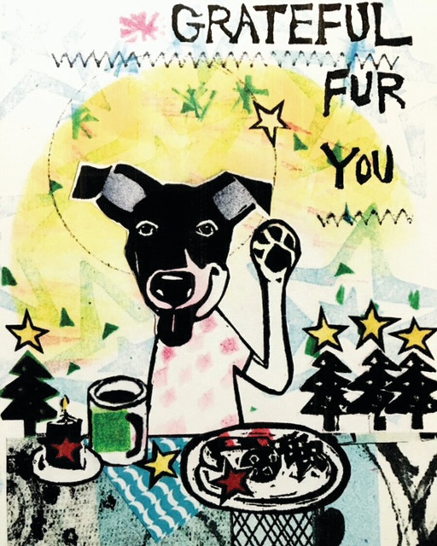 Grateful Fur You is a greeting card by Susan Roseman.