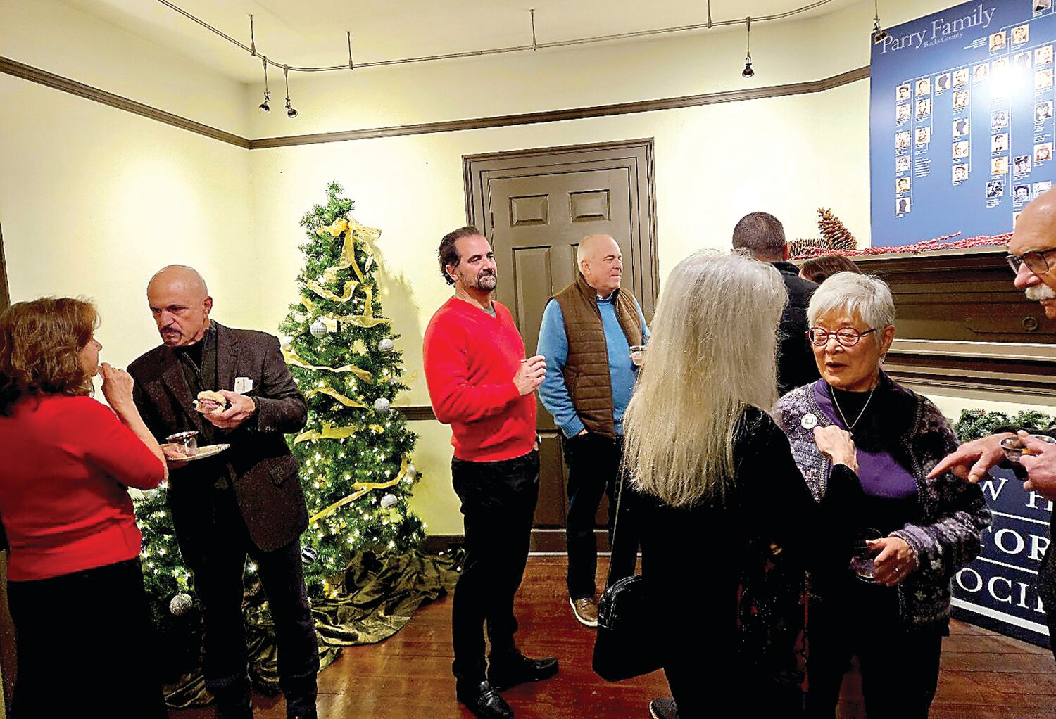 Members and guests of the New Hope Historical Society gathered Dec. 3 at the Parry Mansion Museum to celebrate the 55th anniversary of the Society’s popular Holiday Spirited Tea.