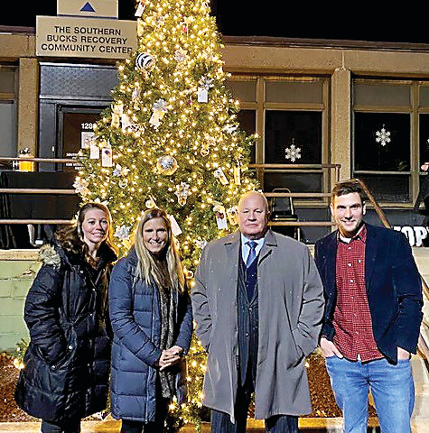 Board Members of The Council of Southeast PA present at the Dedication of the Tree of Hope included, from left, Patricia Nye, Julie Smith, Harry Dannehower and Matt Bartelt.