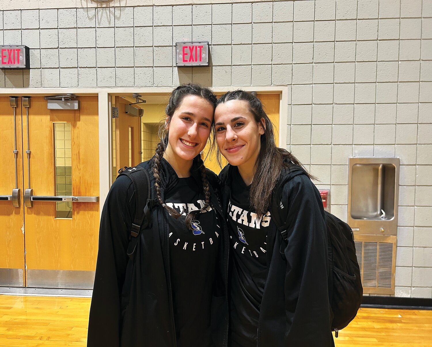 Sisters Gabby Tropea, left, and Jules Tropea accounted for nearly half of Central Bucks South’s points in Tuesday’s 43-39 victory over Pennridge.