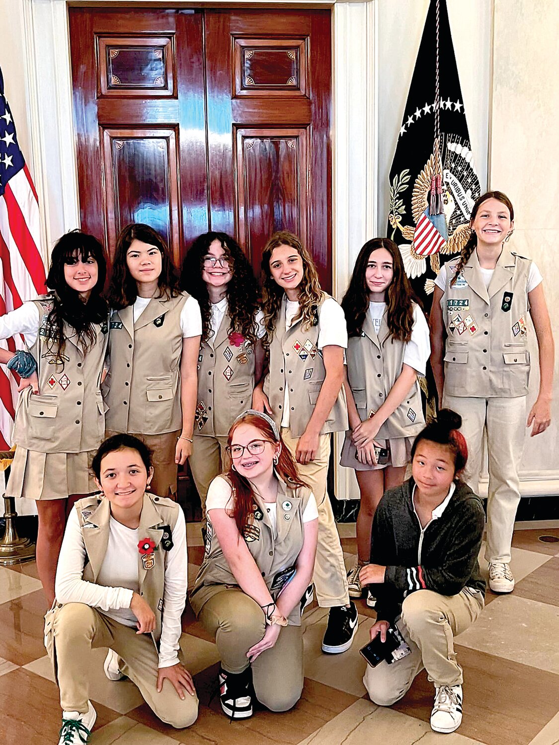 Members of Girl Scout Troop 21724 on their trip to  Washington, D.C., this fall.