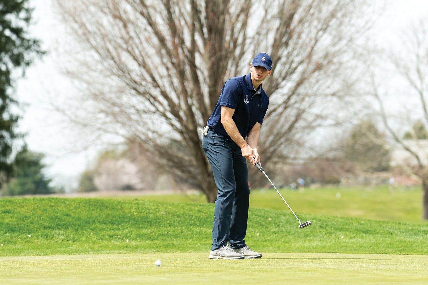DeSales senior Christian Guldin carded a team best 79 in a dual match with DelVal last March.