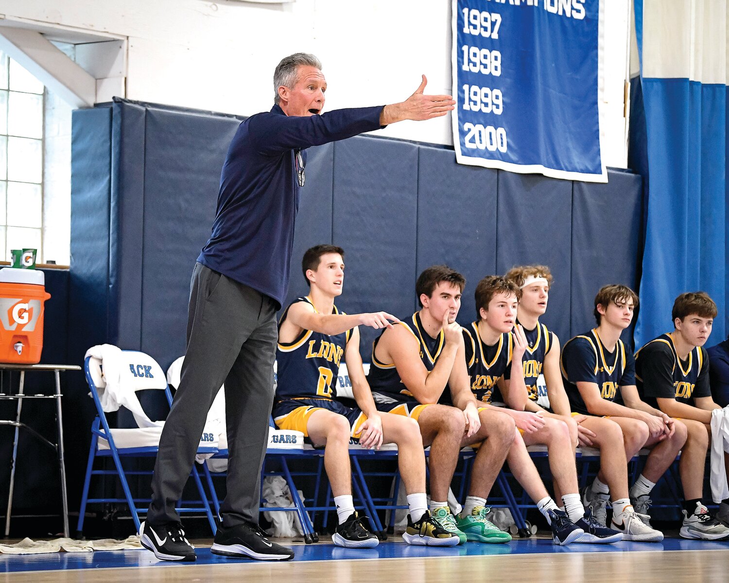 New Hope-Solebury coach Mike Connors during the second half.