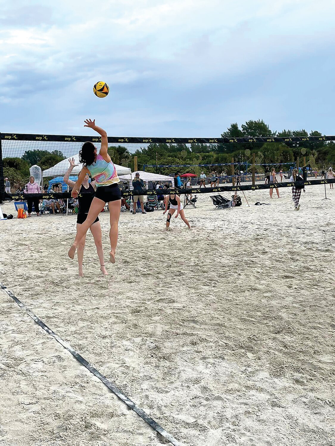 18U beach volleyball player El Means competes in the AVP East Coast Championships.