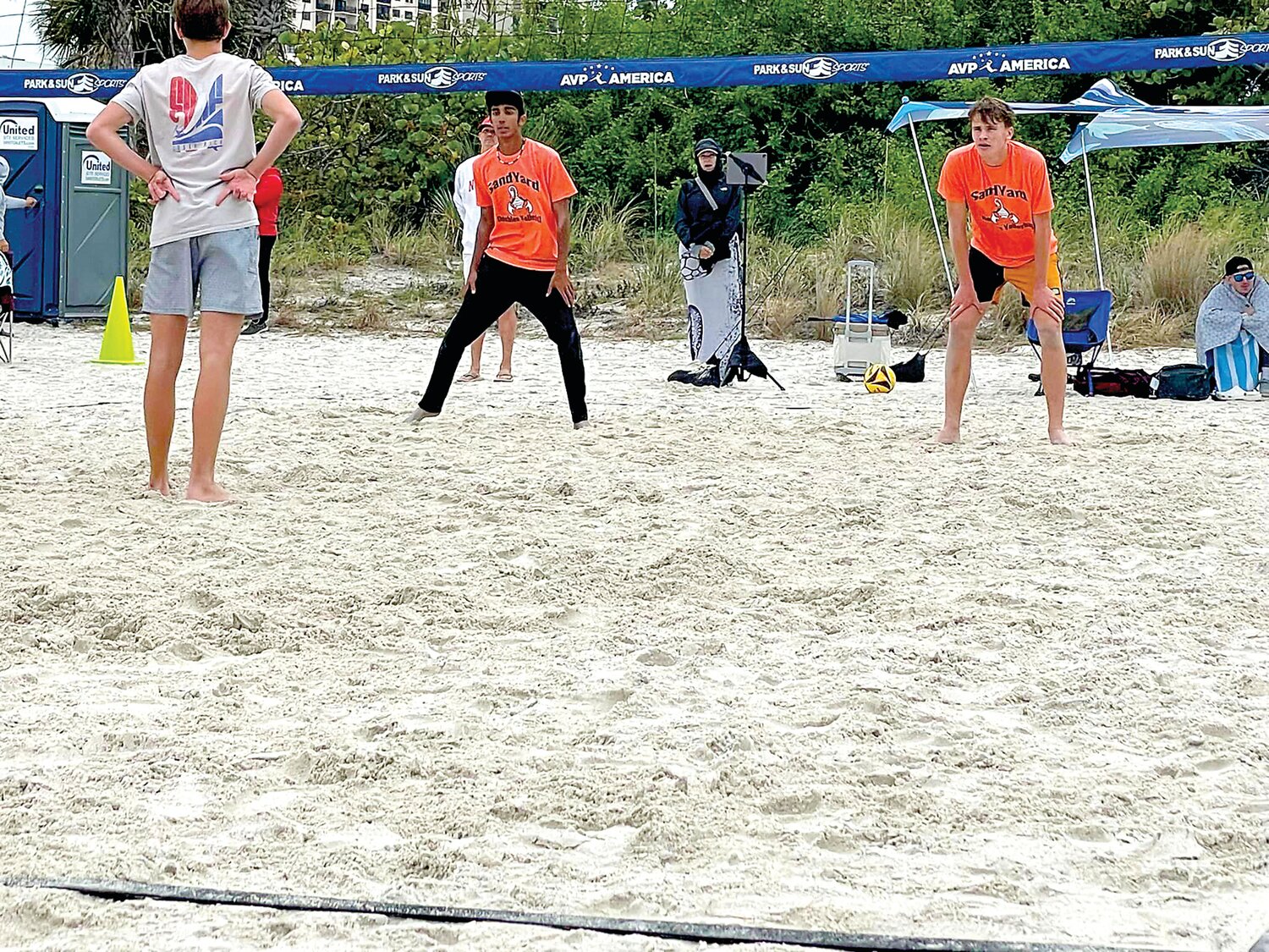 J.F. Byrnes High School student Jacobi Johansen and Council Rock South High School student Joshua Cook competed as a 16U team in the AVP East Coast Championships.